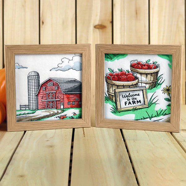 Fall on the Farm Scene - Barn and Silo - Image 3
