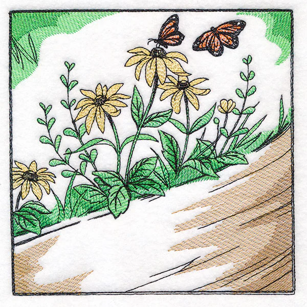 Fall on the Farm Scene - Butterflies and Flowers - Image 5