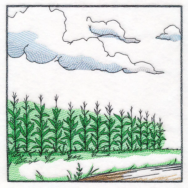 Fall on the Farm Scene - Corn Field - Image 3