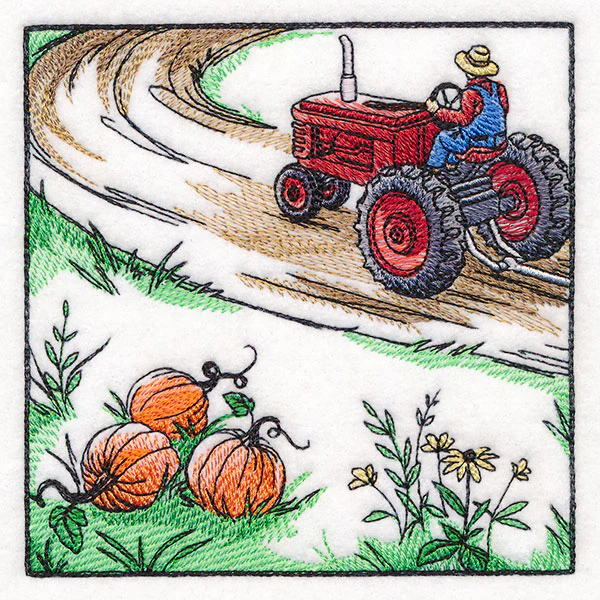Fall on the Farm Scene - Tractor - Image 7