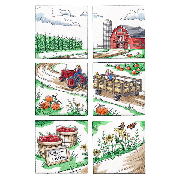 Fall on the Farm Scene - Tractor - Image 8