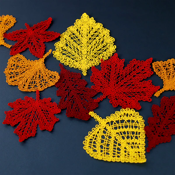Falling Ginkgo Leaf (Battenburg Lace) - Image 4