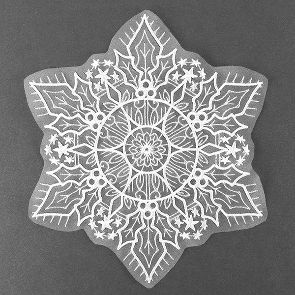 Falling Snowflake Doily (Organza) - Image 3