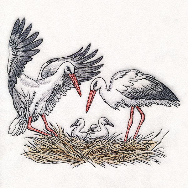 Family Time in the Stork Nest - Image 2