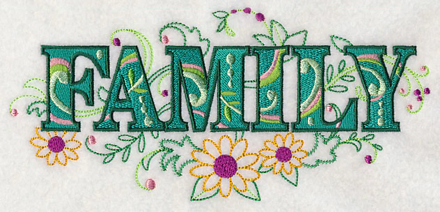 Family with Vintage Flower Fade - Image 2