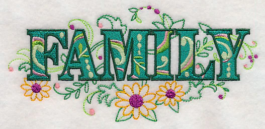 Family with Vintage Flower Fade - Image 3
