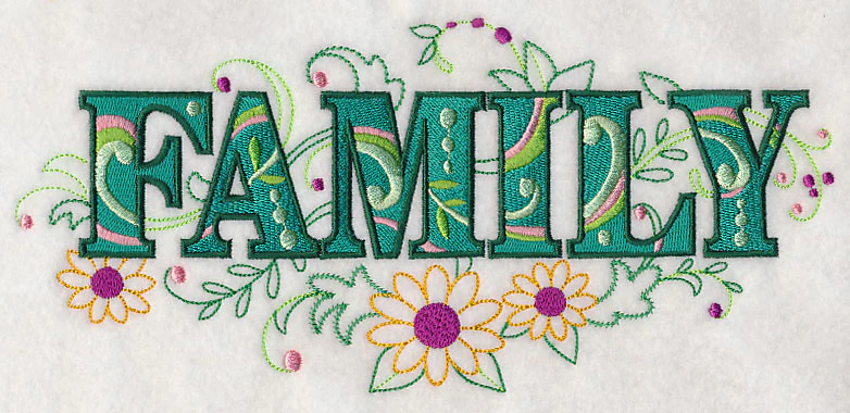 Family with Vintage Flower Fade - Image 5