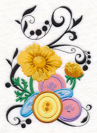 Fanciful Buttons with Cosmos - Image 4