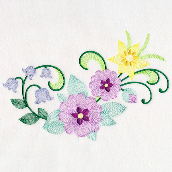 Fanciful Daffodil & Violet Spray - Image 5