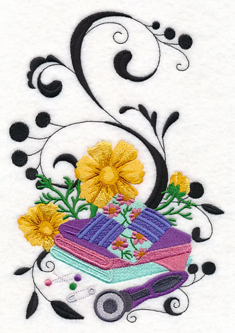 Fanciful Quilting Notions with Cosmos - Image 2