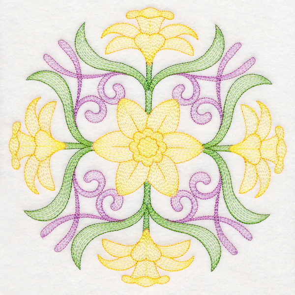 Fancy Floral Medallion - Daffodil - Image 6