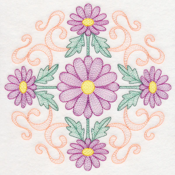 Fancy Floral Medallion - Daisy