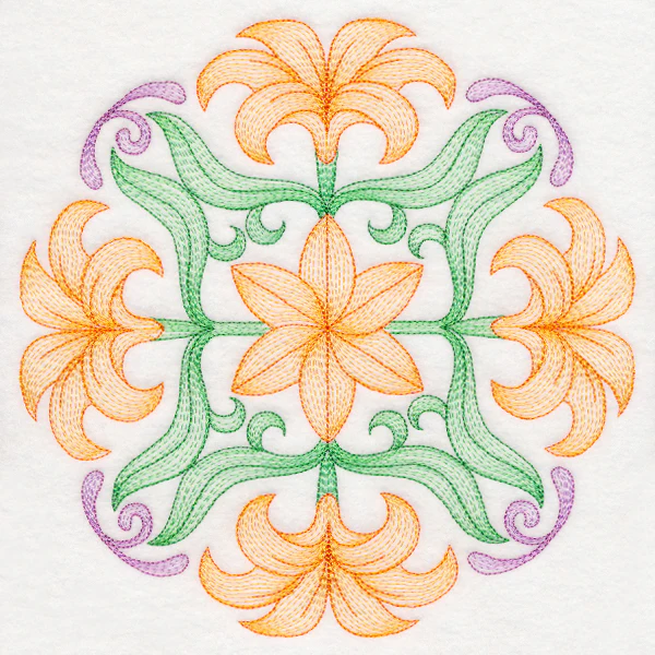Fancy Floral Medallion - Lily