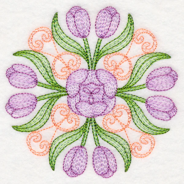 Fancy Floral Medallion - Tulip - Image 5