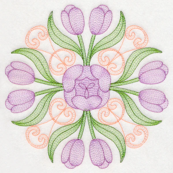 Fancy Floral Medallion - Tulip - Image 6