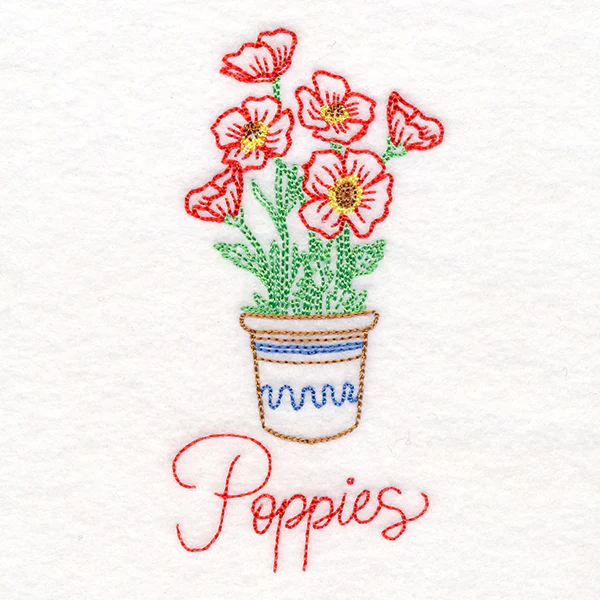 Fancy Flowerpot Poppies (Vintage) - Image 3