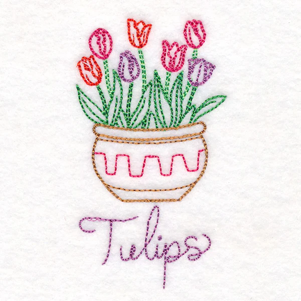 Fancy Flowerpot Tulips (Vintage) - Image 2