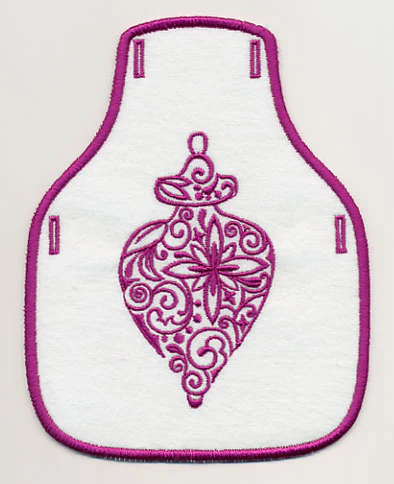 Fancy Ornament 6 Bottle Apron (In-the-Hoop)