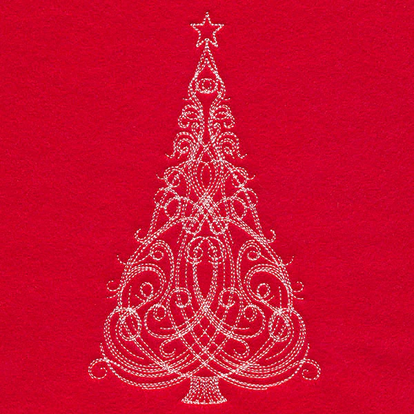 Fancy Swirls Christmas Tree (Whitework) - Image 4