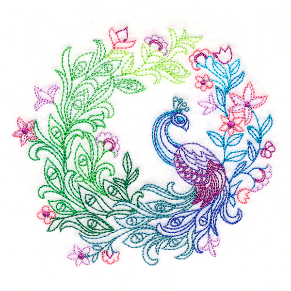 Fantastical Peacock Wreath (Vintage) - Image 4