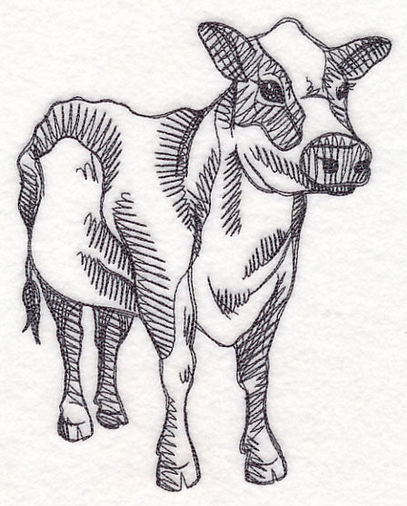 Farm Animal Sketch - Cow - Image 2