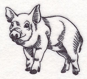 Farm Animal Sketch - Pig - Image 4
