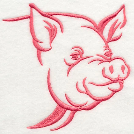 Farm Silhouette Pig 2
