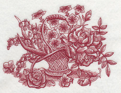 Farmers Market Flower Basket (Toile) - Image 3