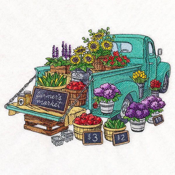Farmers Market Retro Truck - Image 4