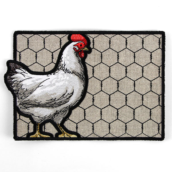 Farmhouse Chicken Mug Rug (In-the-Hoop) - Image 5