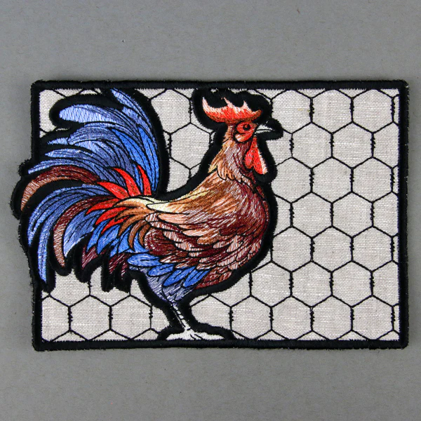 Farmhouse Rooster Mug Rug (In-the-Hoop) - Image 4