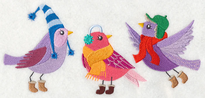 Fashion Birds in Winter Wear 1 - Image 2