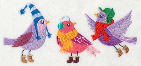 Fashion Birds in Winter Wear 1 - Image 3