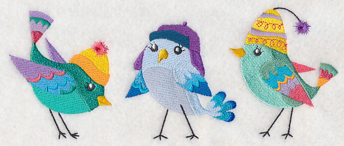 Fashion Birds in Winter Wear 2 - Image 2
