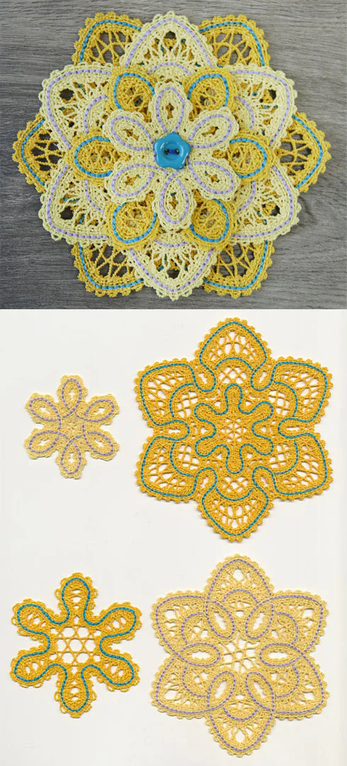 Fashion Flower (Layered Battenburg Lace) - Image 2