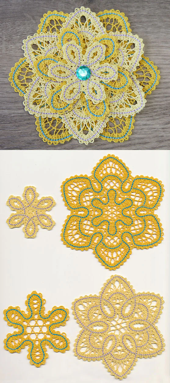 Fashion Flower (Layered Battenburg Lace) - Image 4