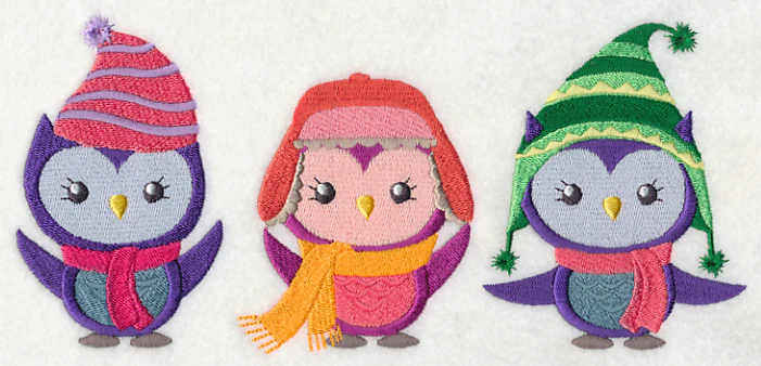 Fashion Owls in Winter Wear - Image 2