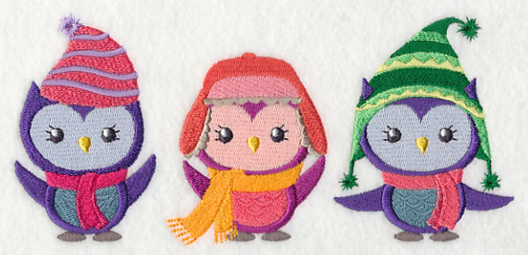Fashion Owls in Winter Wear - Image 3