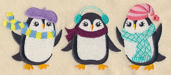 Fashion Penguins in Winter Wear - Image 3