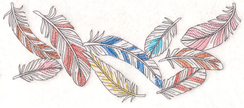 Fashionable Feathers Horizontal Spray