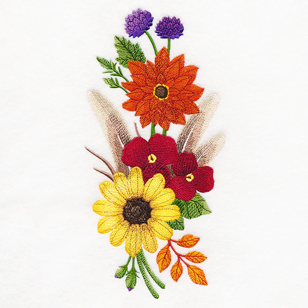 Feathered Autumn Flower Spray - Image 3