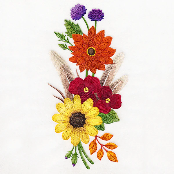 Feathered Autumn Flower Spray - Image 9
