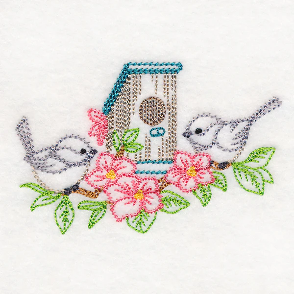 Feathered Friends Birdhouse - Chickadees (Vintage) - Image 5