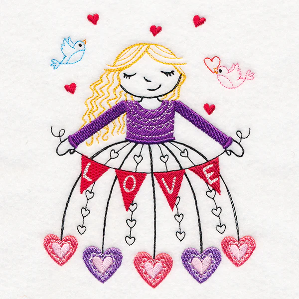 February Friend with Valentine's Bunting - Image 4
