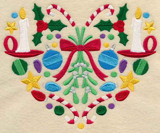 Festive Christmas Heart - Mistletoe - Image 2