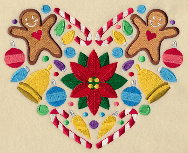 Festive Christmas Heart - Poinsettia - Image 5