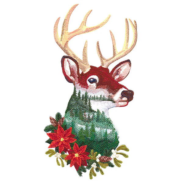 Festive Deerscape in Watercolor - Image 9
