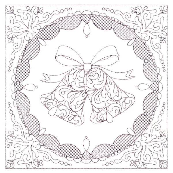 Festive Elegance - Bells (Trapunto)