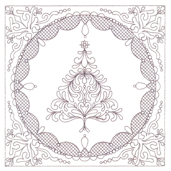 Festive Elegance - Christmas Tree (Trapunto) - Image 2