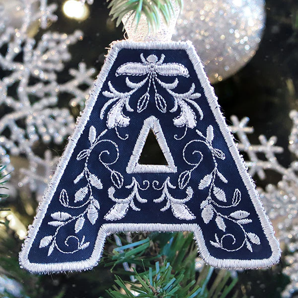 Festive & Elegant Alphabet Ornaments - Letter A (In-the-Hoop) - Image 2